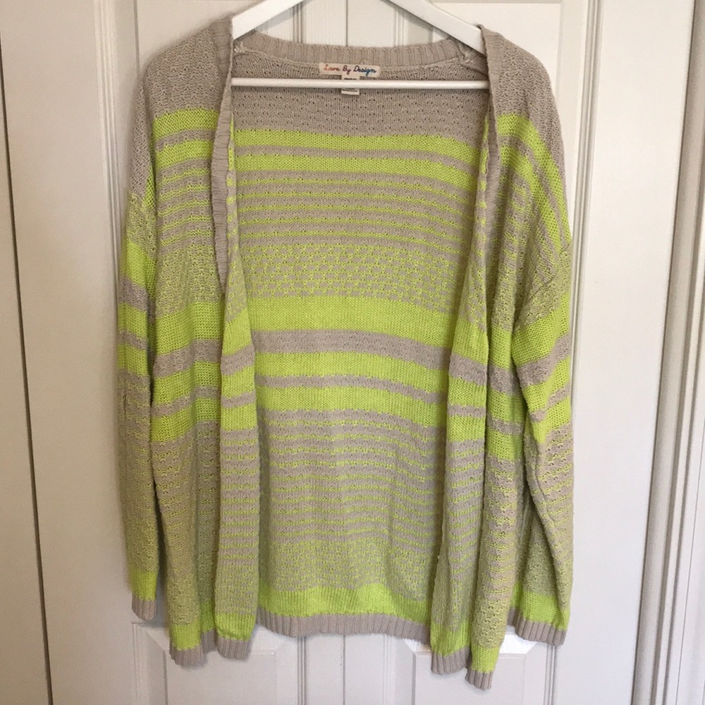 Nude and Neon Stripped Sweater